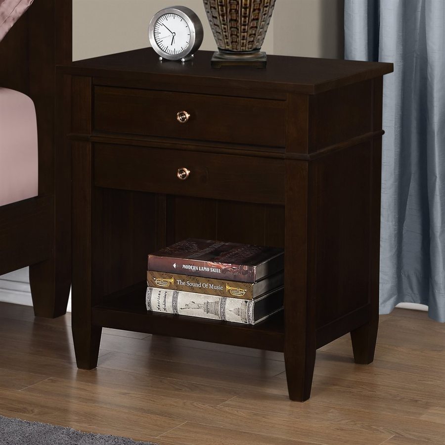 Simpli Home Carlton Tobacco Brown Pine Nightstand in the Nightstands ...