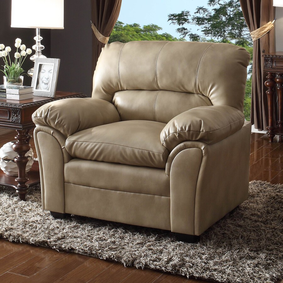 Homelegance Talon Casual Taupe Faux Leather Club Chair at