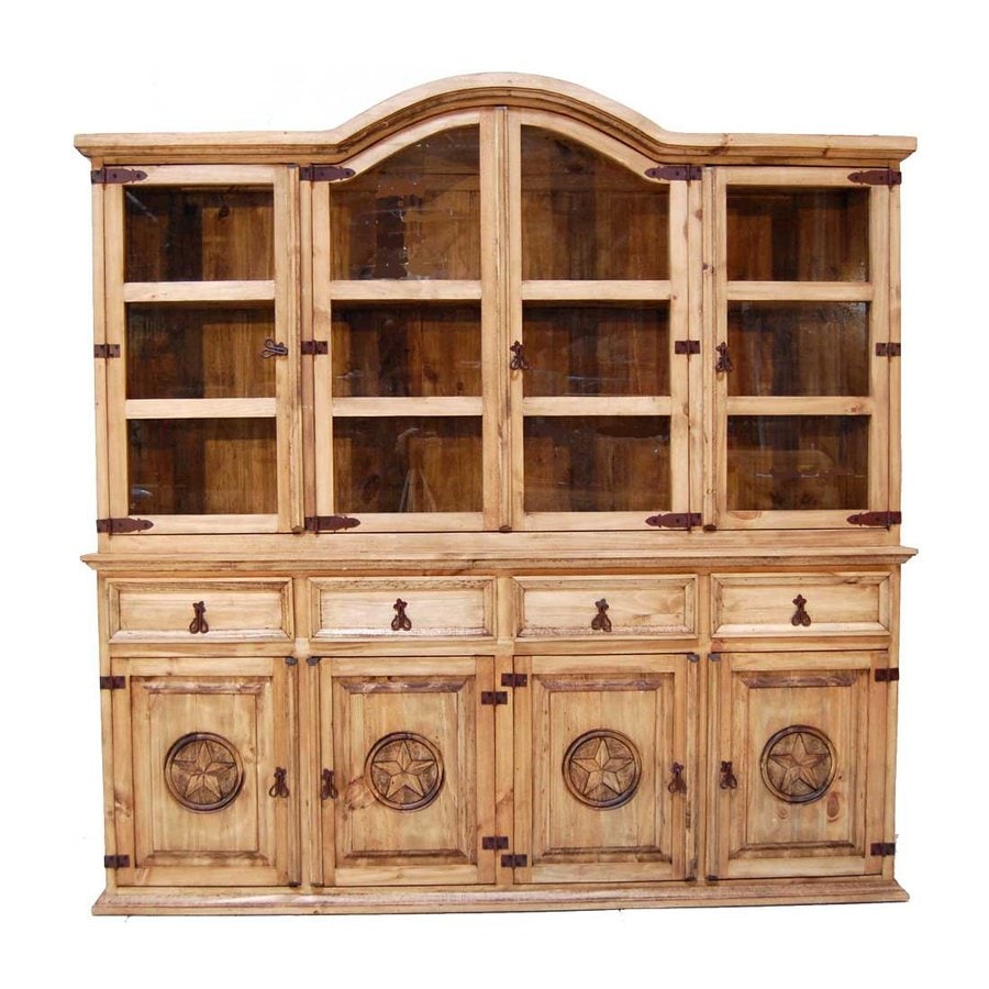 Million Dollar Rustic Star Natural Pine Kitchen Hutch At Lowes Com   1000254313 