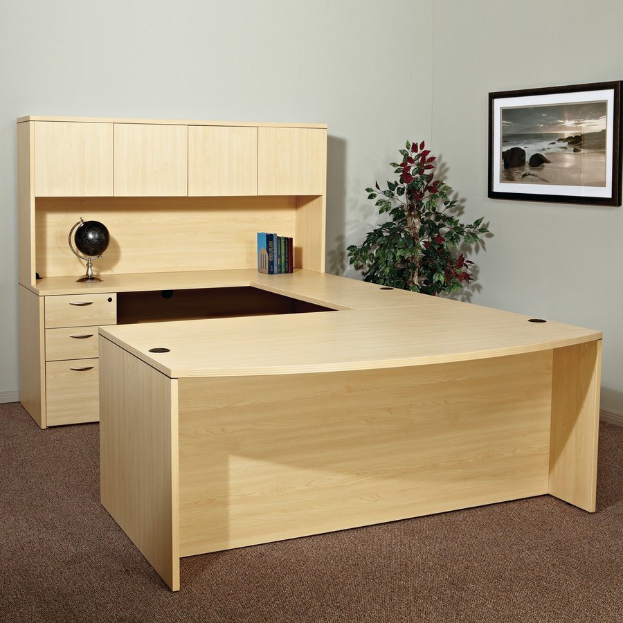 Office Star Osp Furniture Napa Maple Reception Desk At Lowes Com