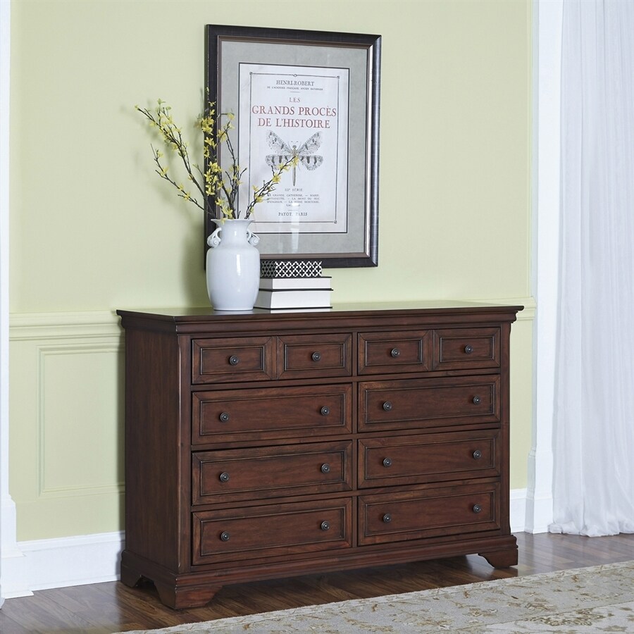 Home Styles Lafayette Cherry 8 Drawer Double Dresser At Lowes Com