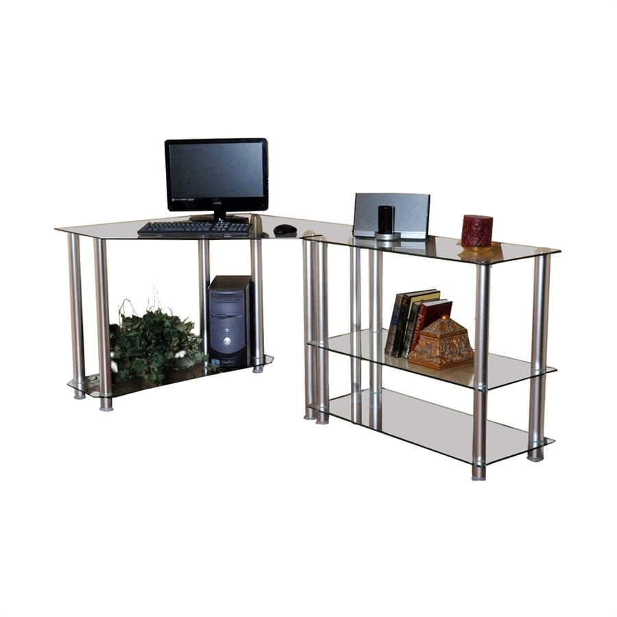 Rta Home Office Contemporary Clear Computer Desk At Lowes Com