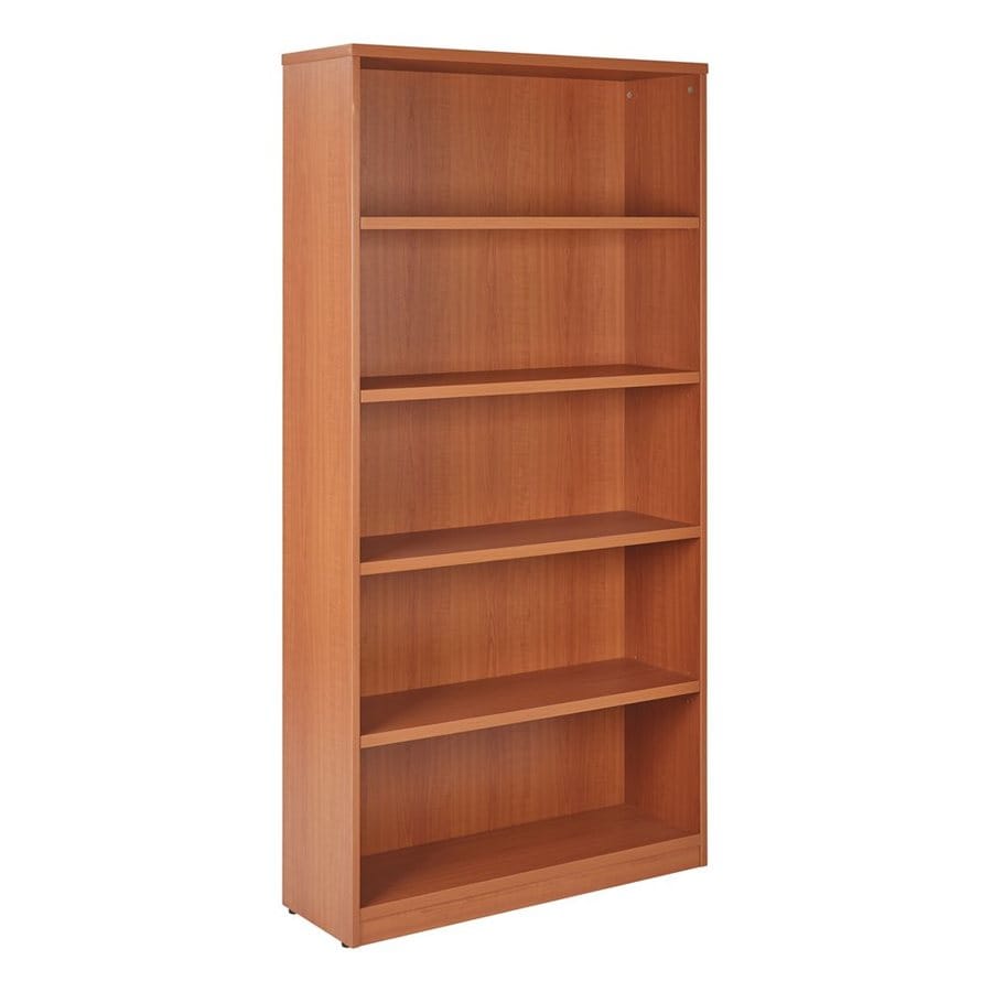 OSP Home Furnishings Cognac Composite 5-Shelf Bookcase in the Bookcases ...