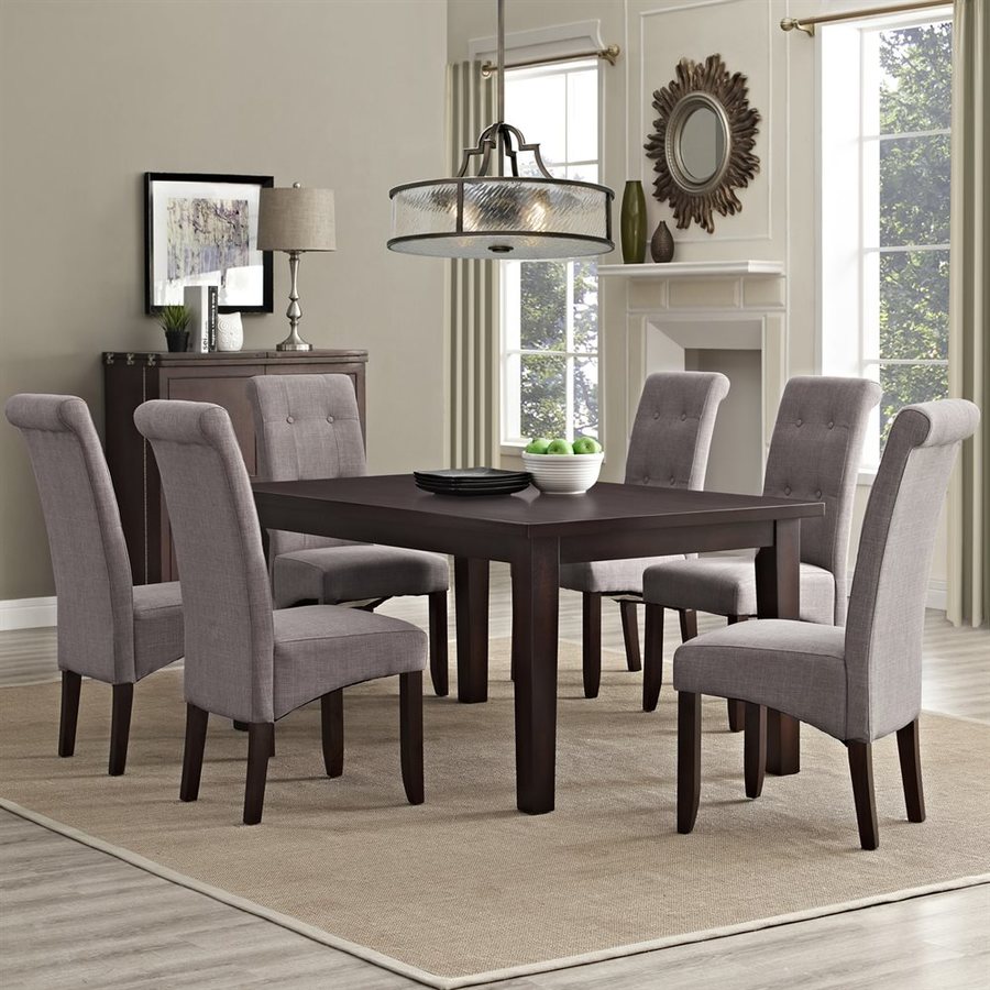 Simpli Home Cosmopolitan Java Brown 7 Piece Dining Set With Simpli Home Cosmopolitan Java Brown 7 Piece Dining Set With Table