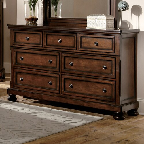 Homelegance Cumberland Rich Brown 7Drawer Double Dresser in the