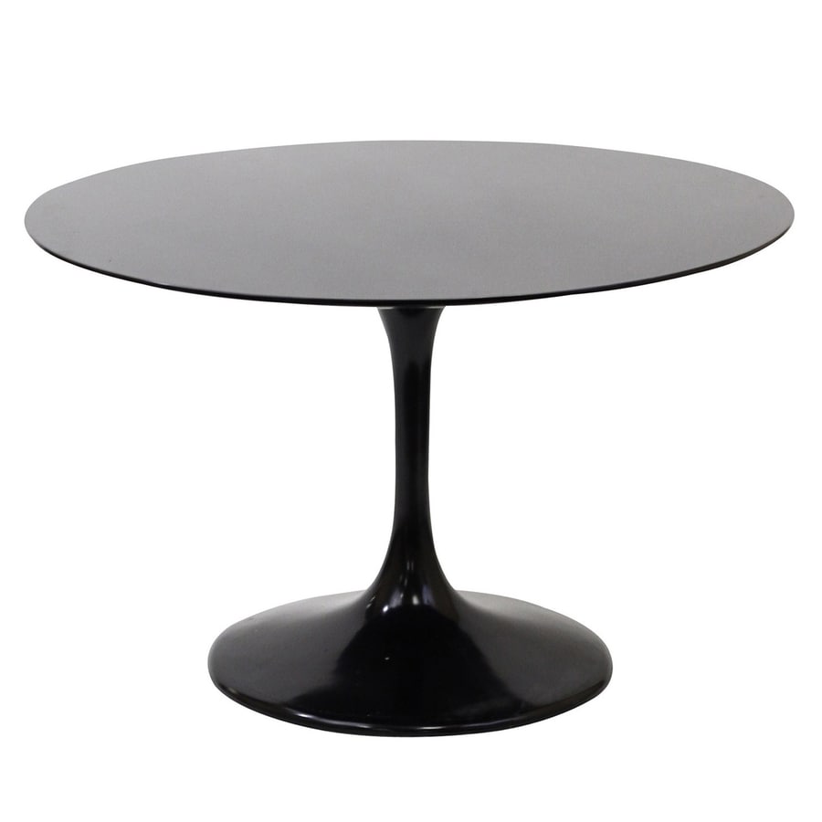 Modway Lippa Black Fiberglass Round Dining Table at Lowes com