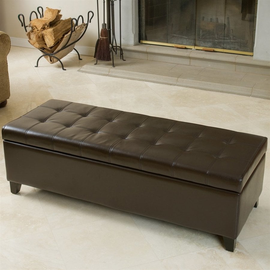 Best Ing Home Decor Mission Brown Faux Leather Rectangular Best Ing Home Decor Mission Brown Faux Leather Rectangular Storage Ottoman