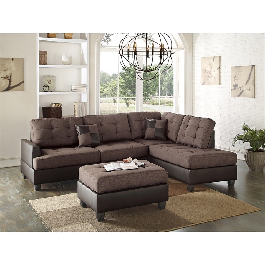Poundex 3 Piece Bobkona Matthew Chocolate Dark Brown Living Room Set Poundex 3 Piece Bobkona Matthew Chocolate Dark Brown Living Room Set