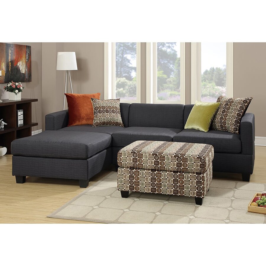 Poundex 3 Piece Bobkona Dayton Deep Brown Slate Black Living Poundex 3 Piece Bobkona Dayton Deep Brown Slate Black Living Room Set