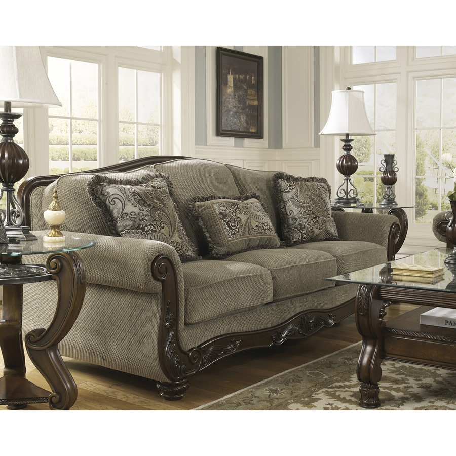 Signature Design by Ashley Martinsburg Meadow Polyester/Polyester Blend Sofa in the Couches ...