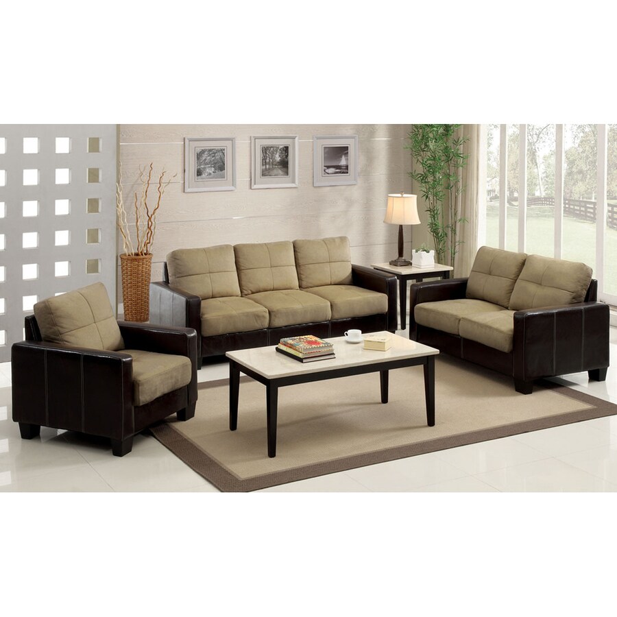 Furniture Of America Laverne Casual Dark Taupe Espresso Faux Furniture Of America Laverne Casual Dark Taupe Espresso Faux Leather Sofa