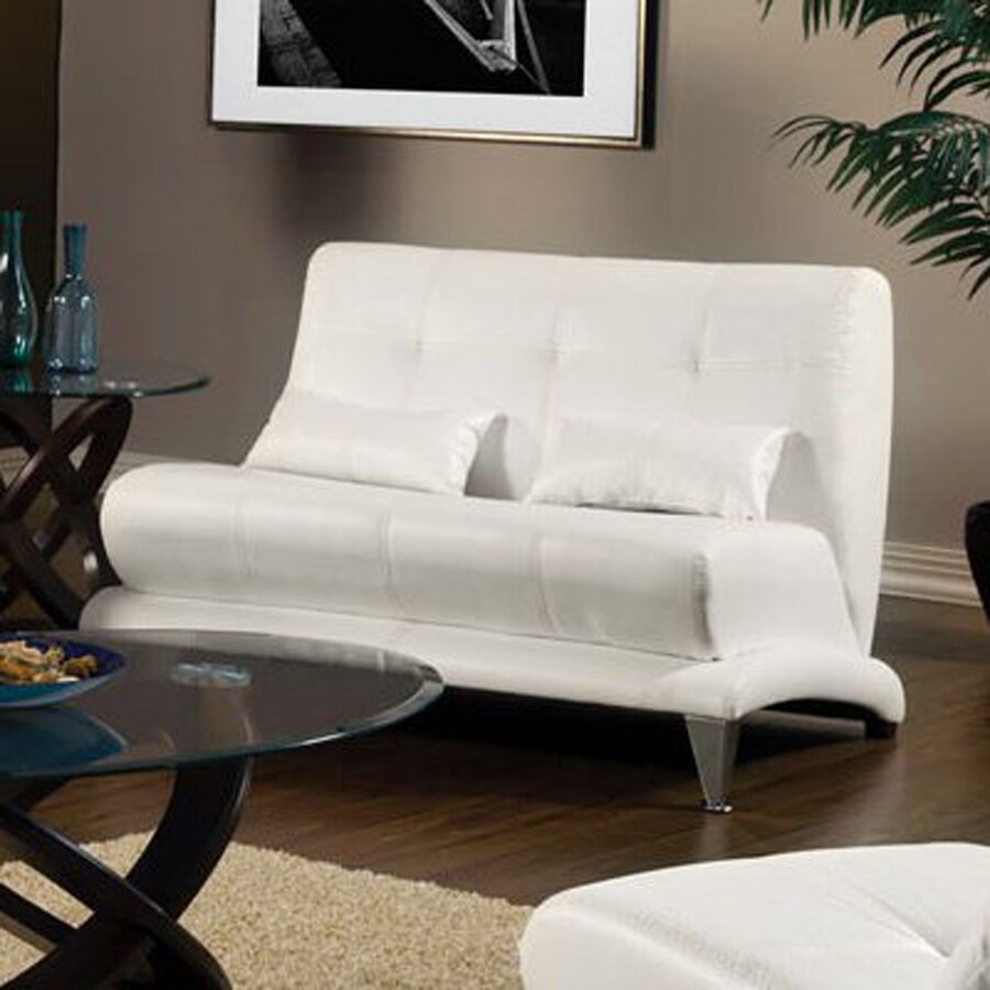 Furniture Of America Artem Modern White Faux Leather Sofa At Furniture Of America Artem Modern White Faux Leather Sofa
