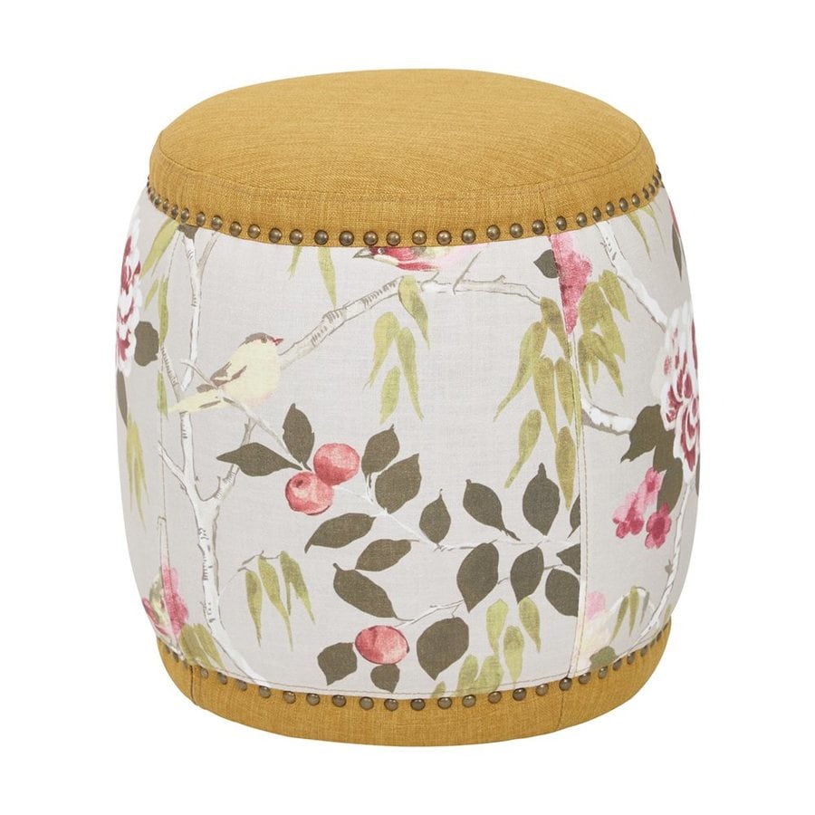 OSP Home Furnishings Briana Casual Nugget Round Ottoman at Lowes.com