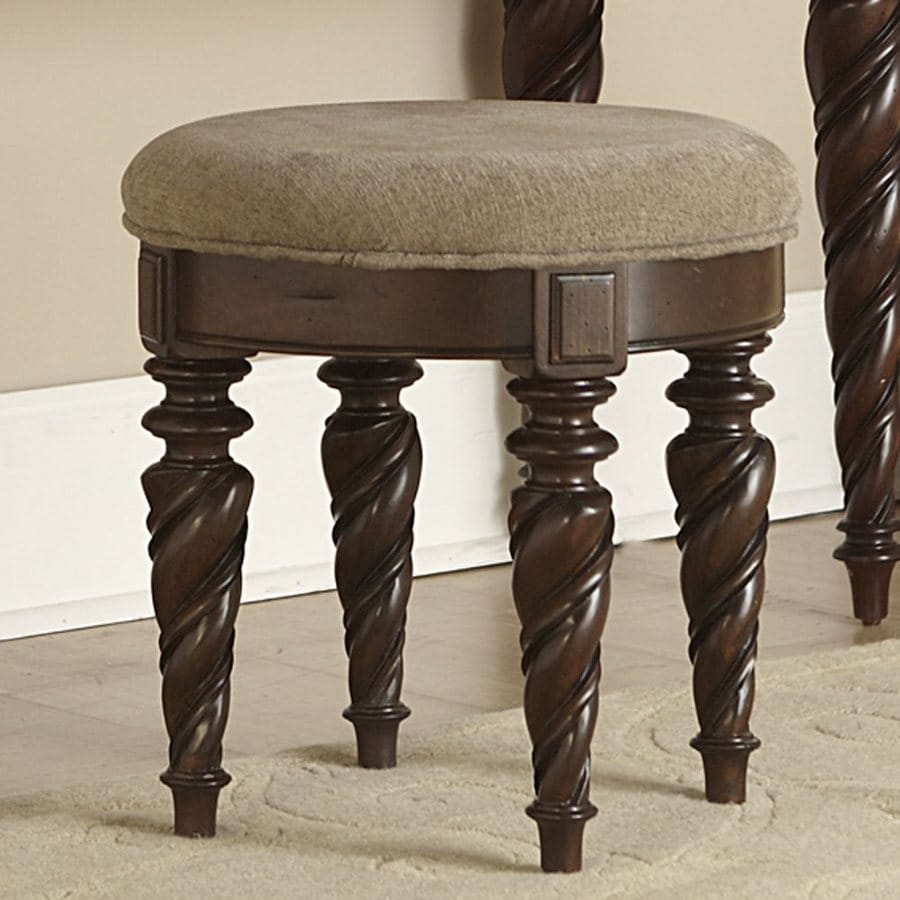 Liberty Furniture 18 25 In H Brownstone Round Makeup Vanity Stool At   1000270317 