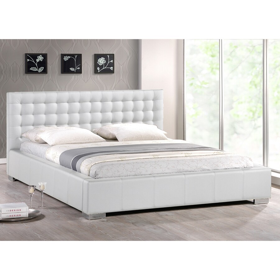 Baxton Studio Madison White Queen Platform Bed At Lowes Baxton Studio Madison White Queen Platform Bed