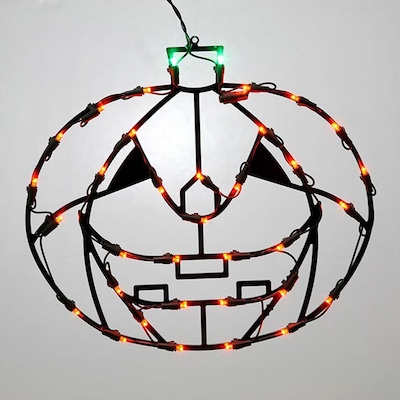 Northlight Pre Lit Pumpkin Window Cling With Constant Multicolor Northlight Pre Lit Pumpkin Window Cling