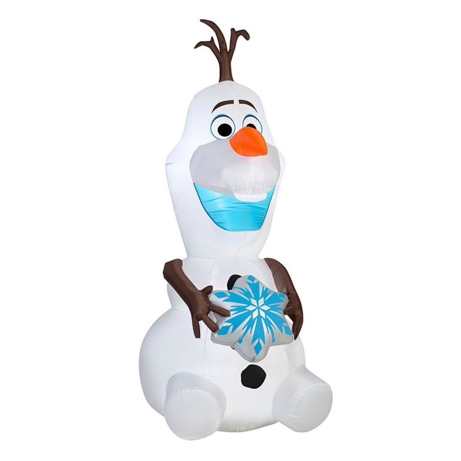 J. Marcus 6ft x 2ft 8in Lighted Olaf Christmas Inflatable at Lowes.com