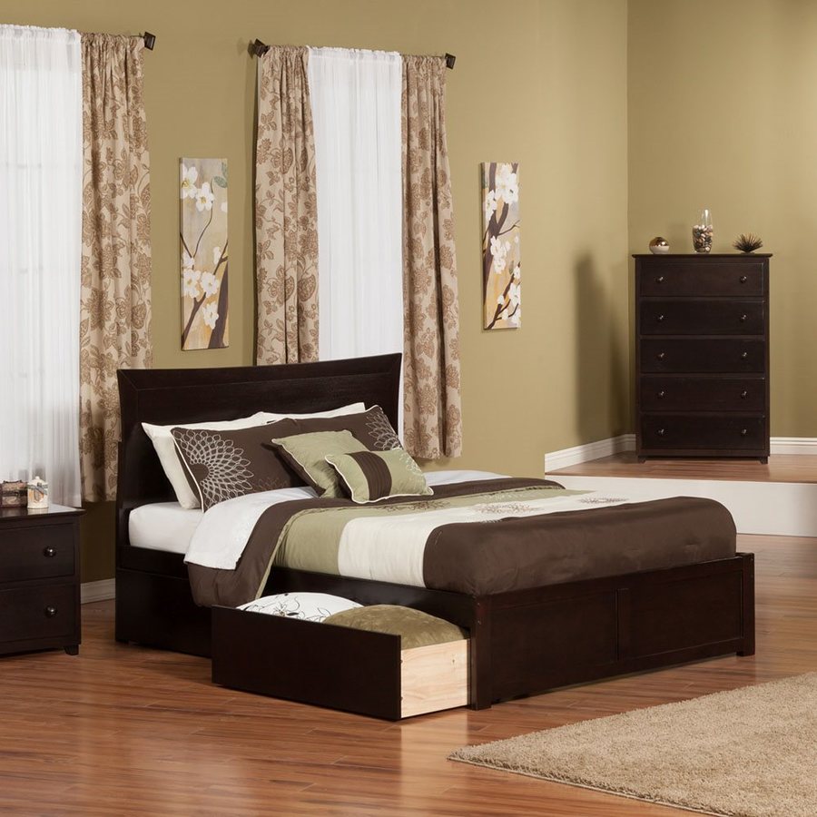 Atlantic Furniture Metro Espresso King Platform Bed With Storage at ...