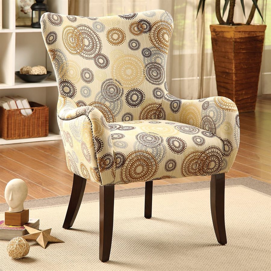 ACME Furniture Gabir Modern Beige Wingback Chair at Lowes.com