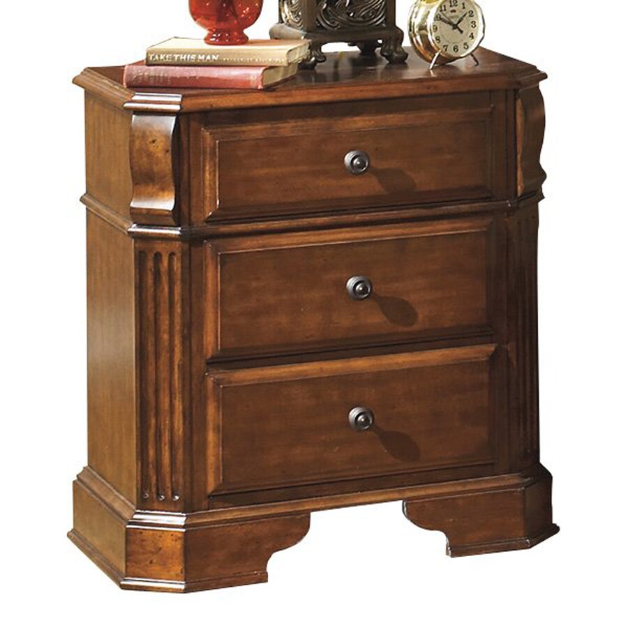 Signature Design By Ashley Wyatt Medium Brown Cherry Nightstand In The Nightstands Department At Lowes Com