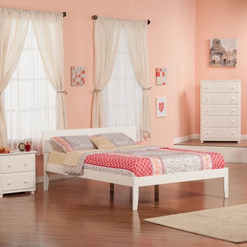 Atlantic Furniture Orlando White Queen Platform Bed at