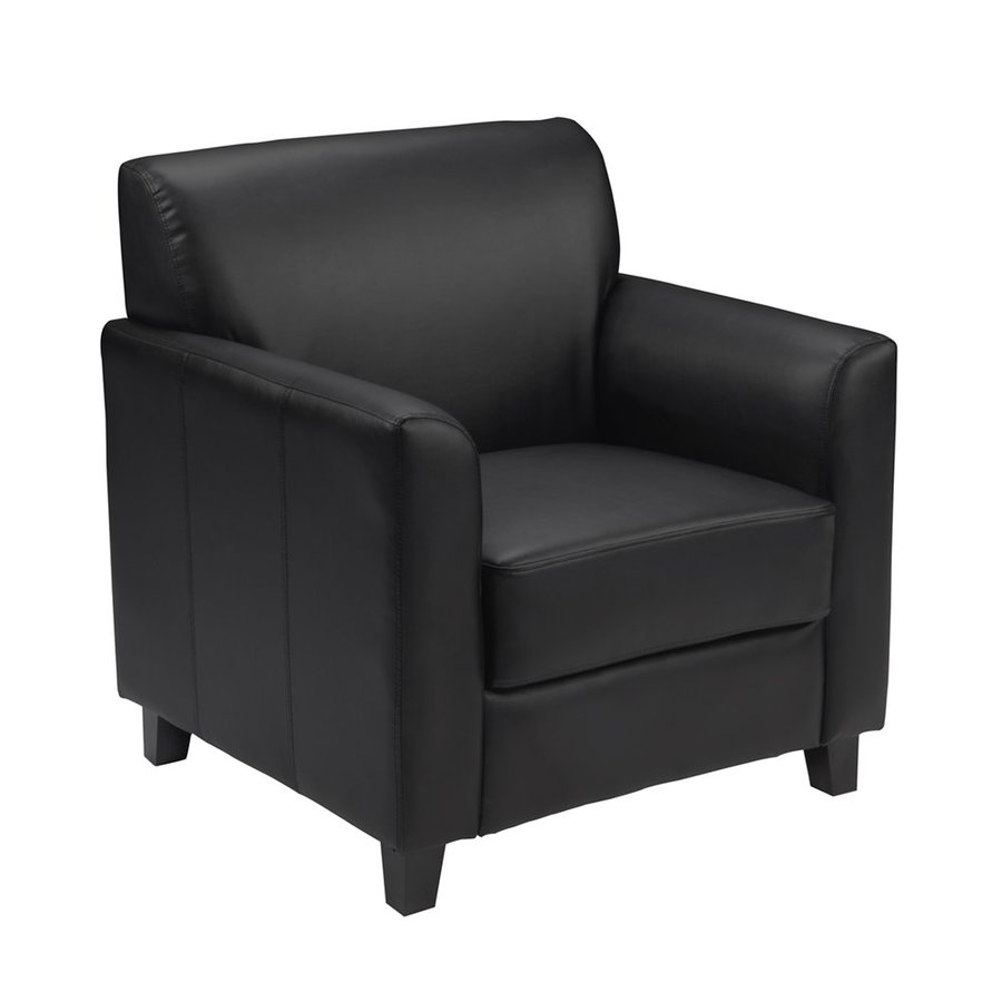 Flash Furniture Hercules Modern Black Faux Leather Club ...