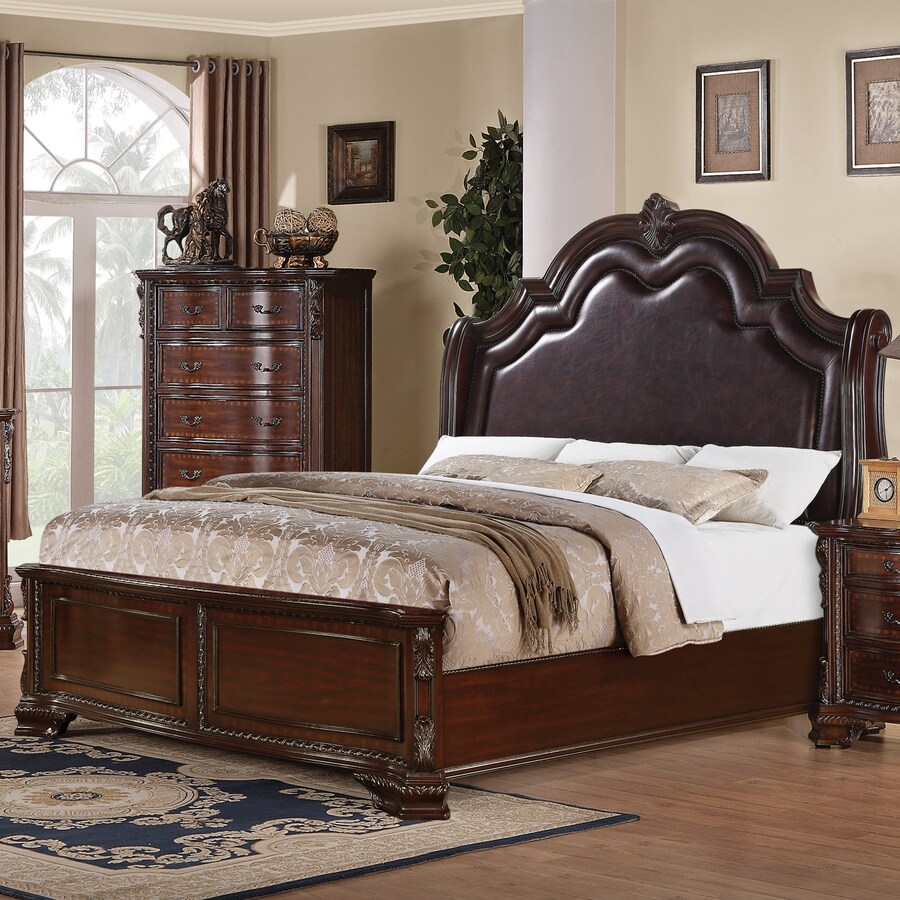 Coaster Fine Furniture Maddison Brown Cherry King Panel Bed in the Beds ...