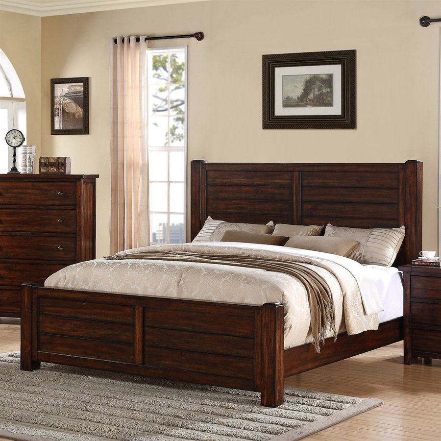 Picket House Furnishings Darien Deep Chestnut King Panel Bed at Lowes.com