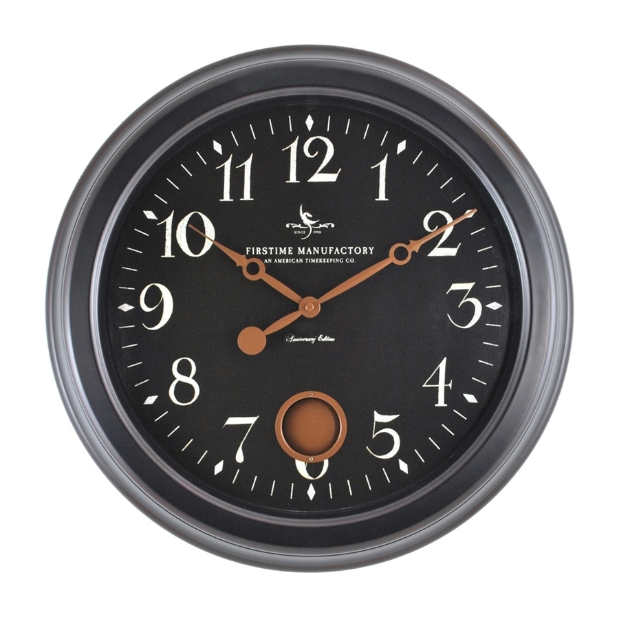 firstime analog clock lowes indoor cream standard round