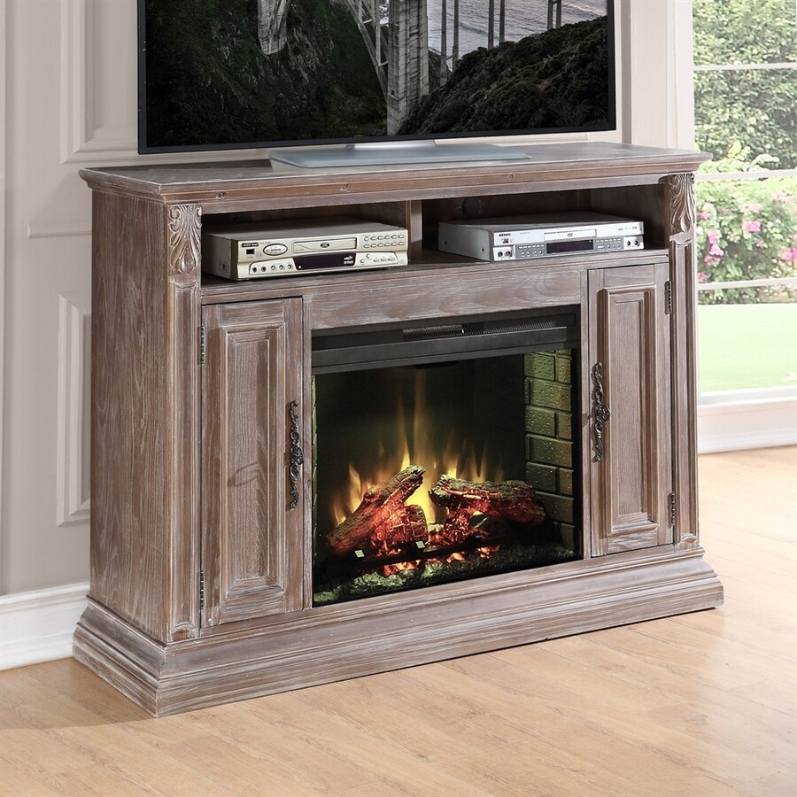 Legends Furniture 58in W Ceruse Fanforced Electric Fireplace at