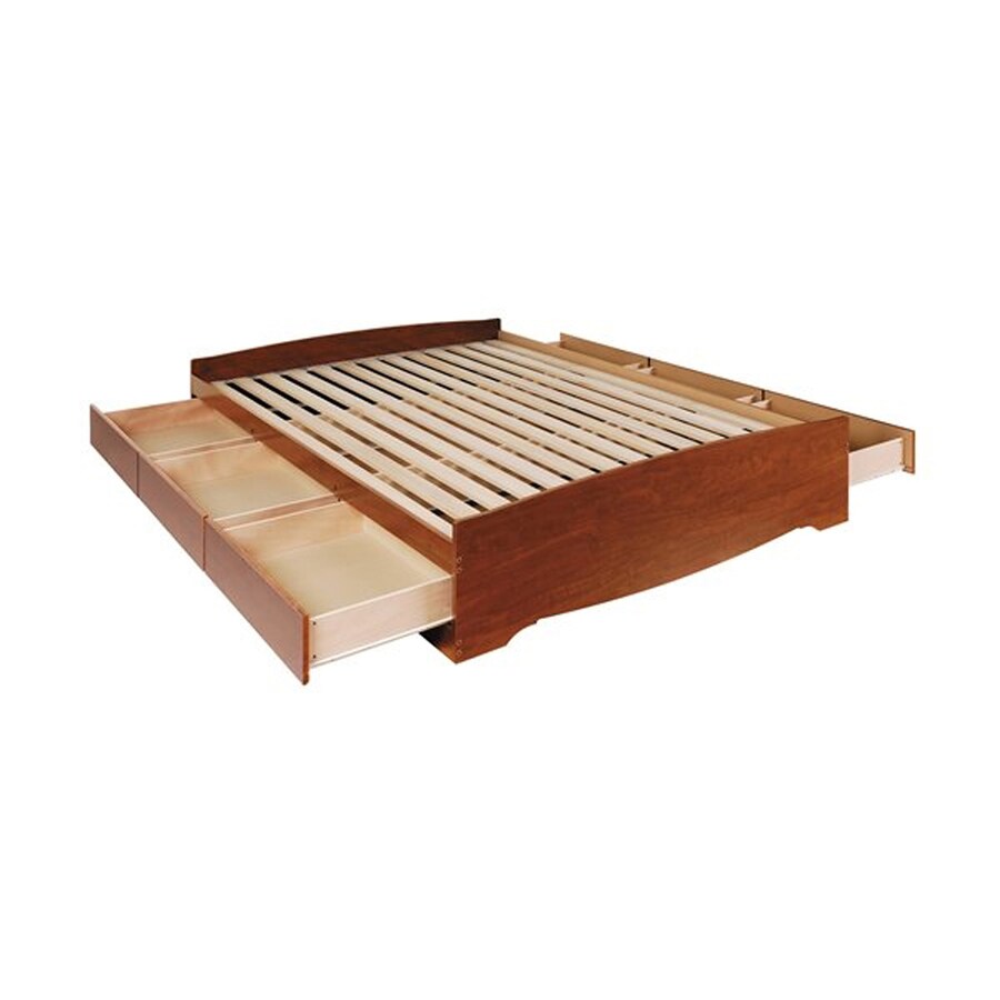 Prepac Cherry King Platform Bed With Storage At Com Prepac Cherry King Platform Bed With Storage