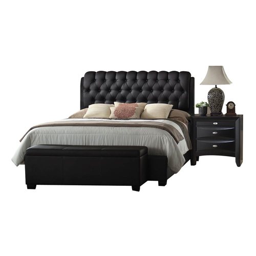 ACME Furniture Ireland Black King Platform Bed in the Beds department