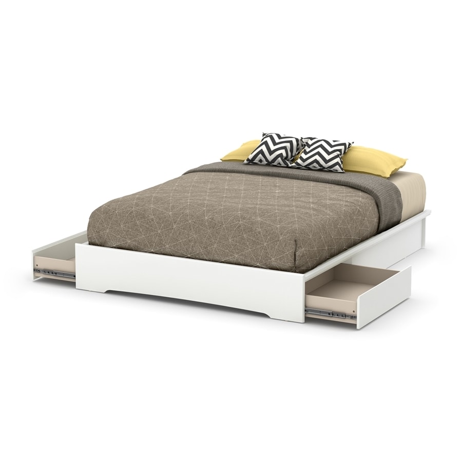 South S Furniture Basic Pure White Queen Platform Bed With South S Furniture Basic Pure White Queen Platform Bed With Storage