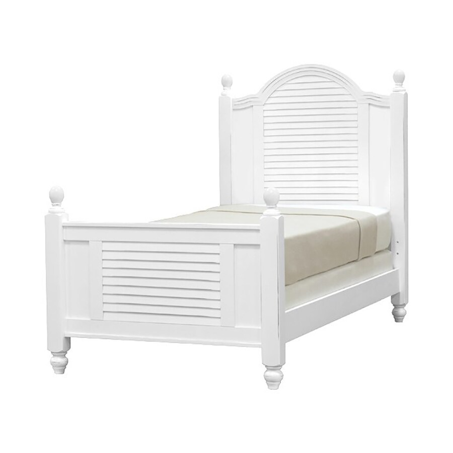 John Boyd Furniture Outer Banks Bright White Twin Panel Bed in the Beds