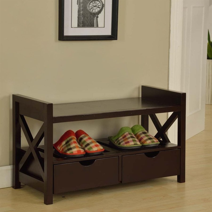 KB Furniture Mission/Shaker Cherry Storage Bench at Lowes.com