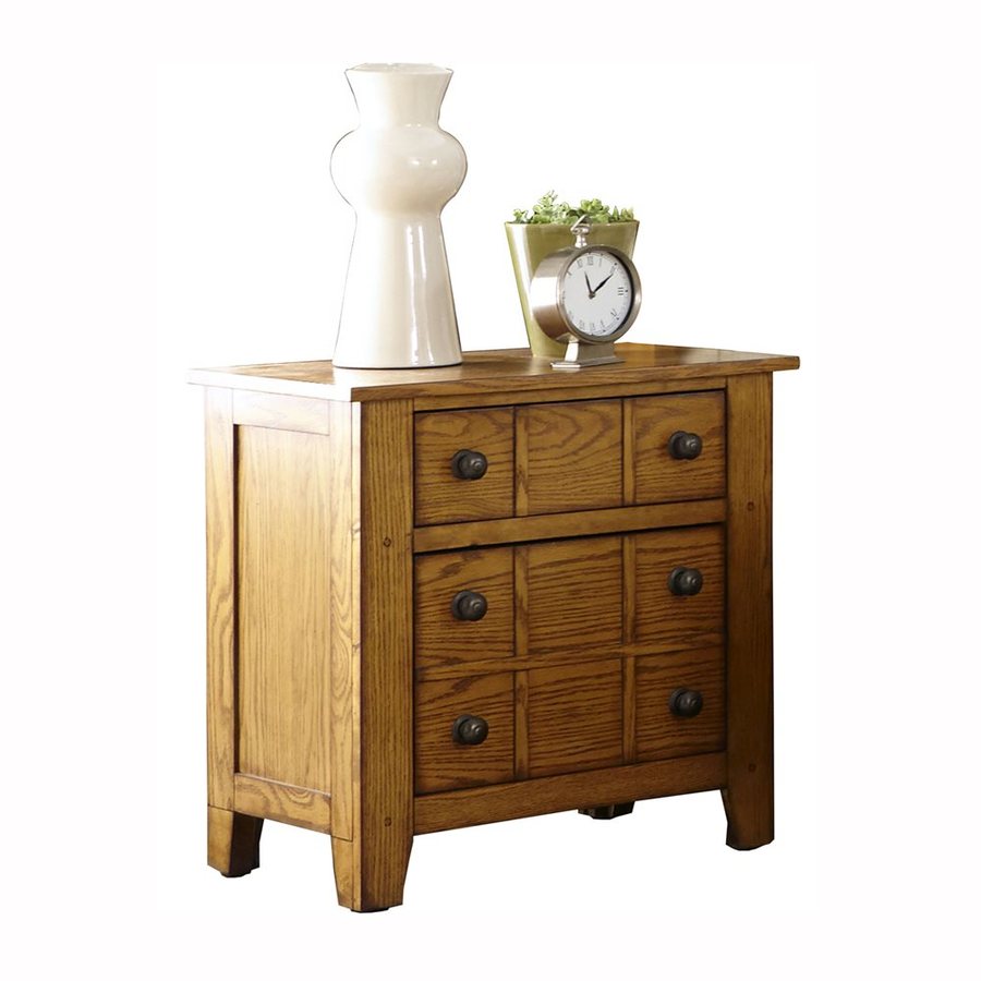 Liberty Furniture Grandpas Cabin Aged Oak Nightstand At