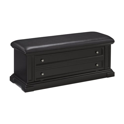 Home Styles Americana Casual Black Storage Bench in the Indoor Benches ...