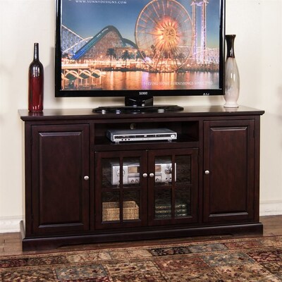 Sunny Designs Monterey Merlot Rectangular Tv Cabinet At Lowes Com