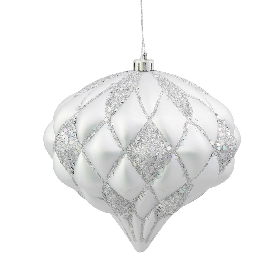 Shop Vickerman Silver Diamond Ornament at Lowes.com