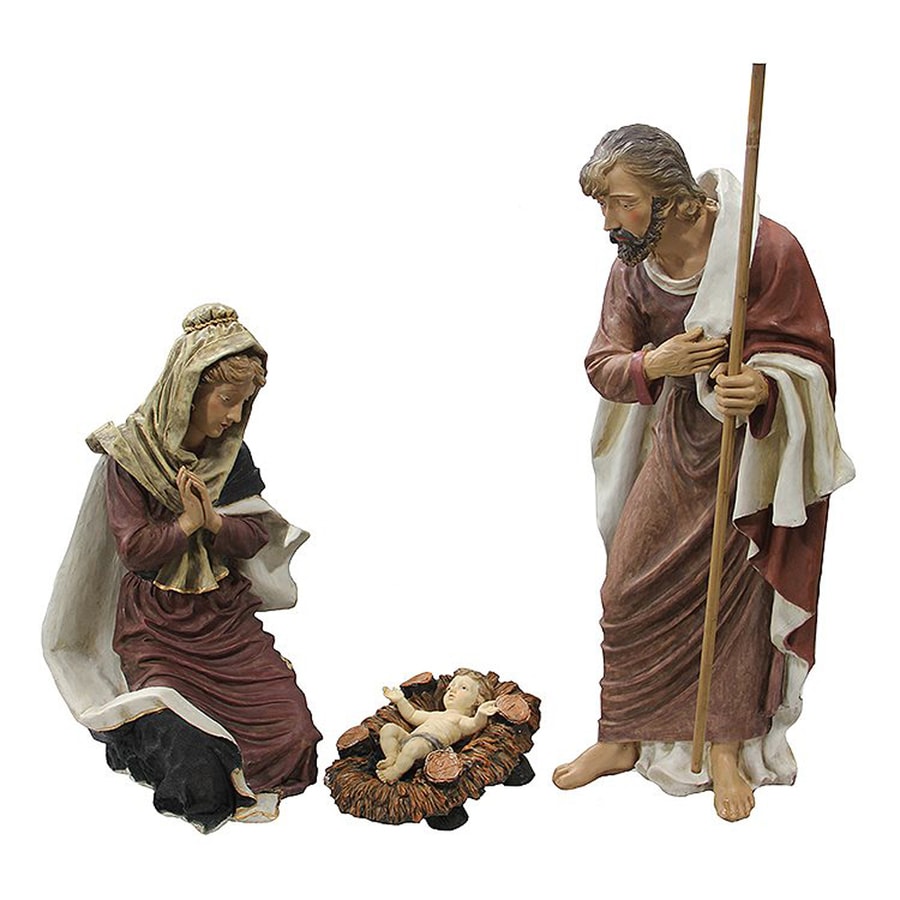 Northlight 3Piece 4.16ft Freestanding Nativity Sculpture at