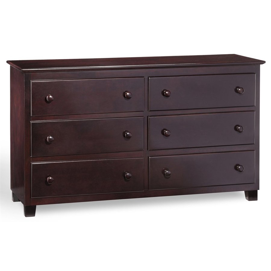 Atlantic Furniture Atlantic Espresso 6Drawer Double Dresser in the