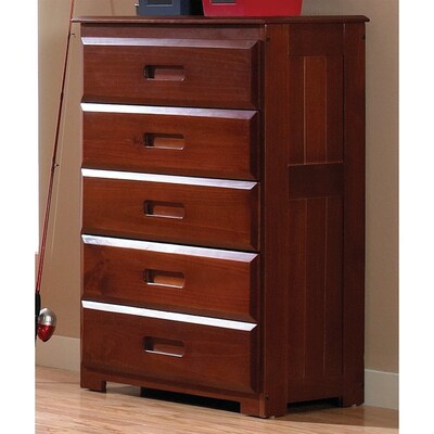 American Furniture Classics Merlot Pine 5 Drawer Chest At Lowes Com