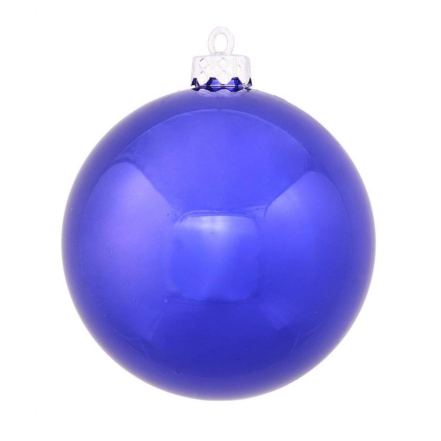 shop vickerman cobalt blue shiny ball ornament at lowes com christmas ornament storage lowes