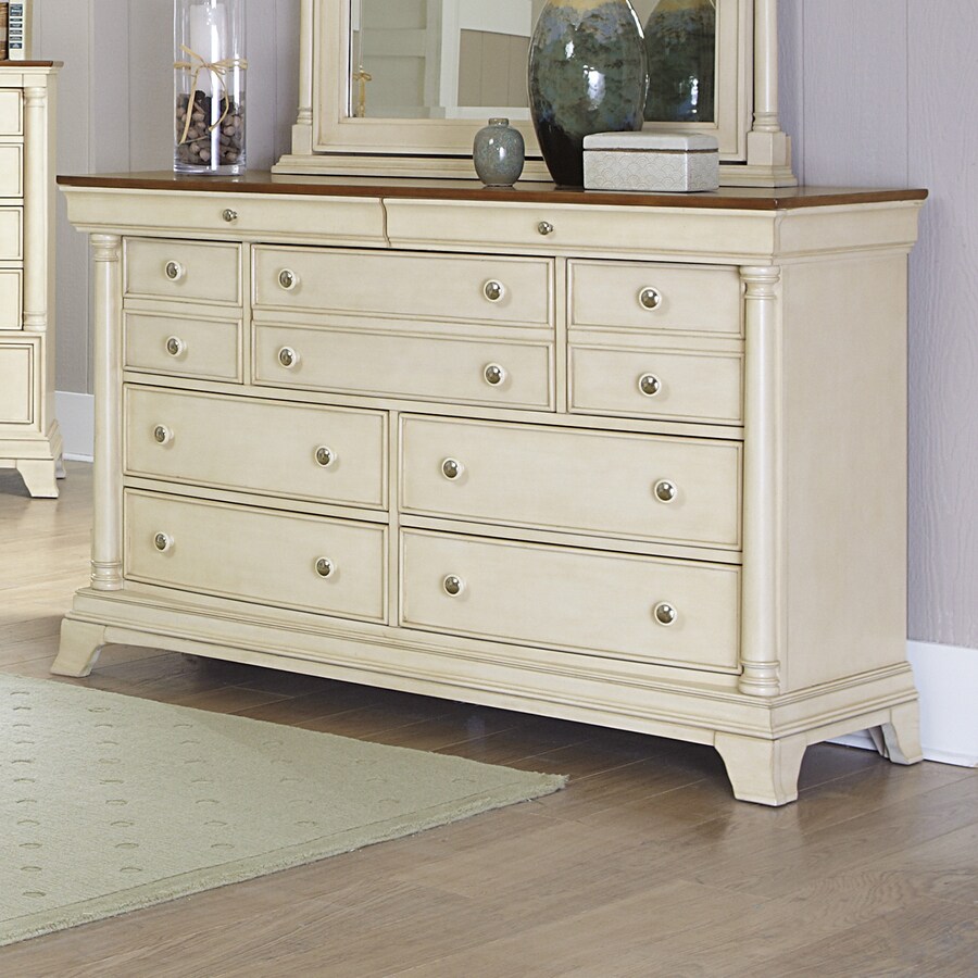 Homelegance Inglewood Ii Antique White Rubberwood 7-Drawer Dresser at ...