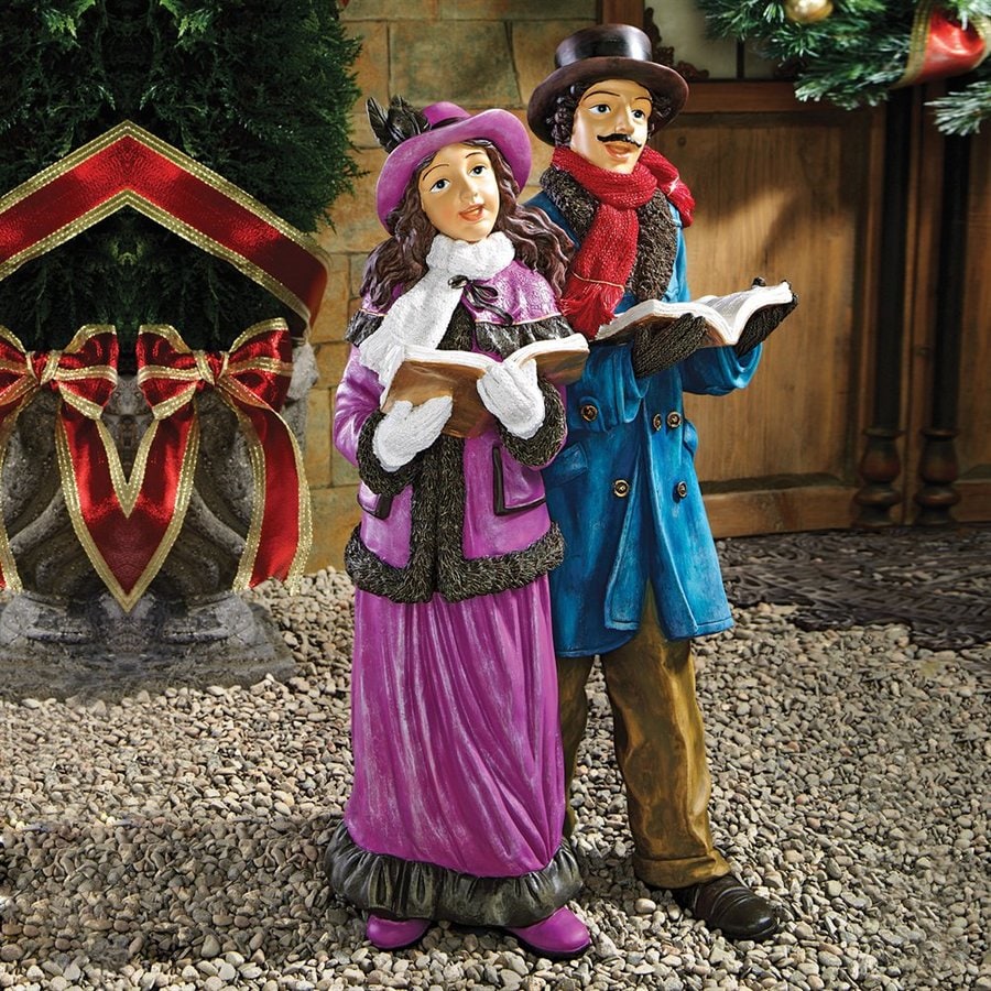Design Toscano 25 In Multicolor Carolers Statue Greeter At Design Toscano 25 In Multicolor Carolers Statue Greeter At