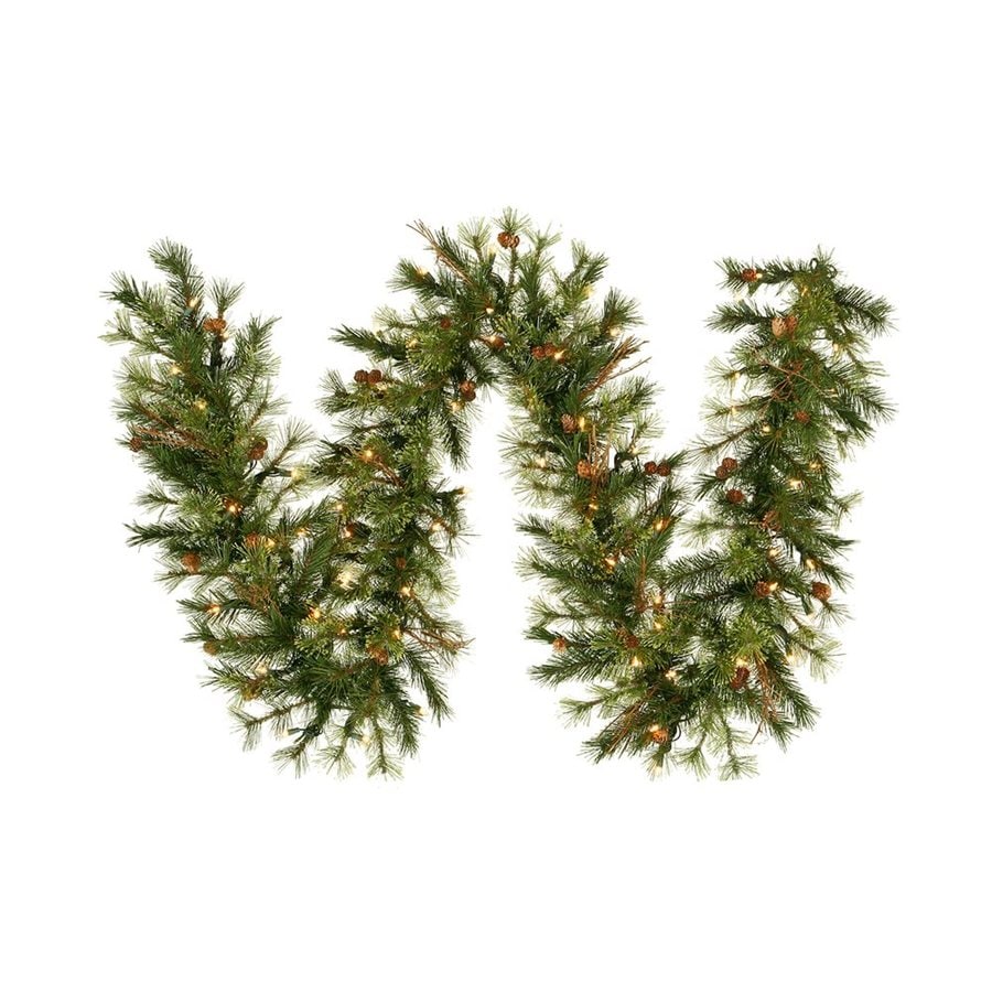 shop vickerman pre lit 12 ft l pine garland white shop vickerman pre lit 12 ft l pine garland white
