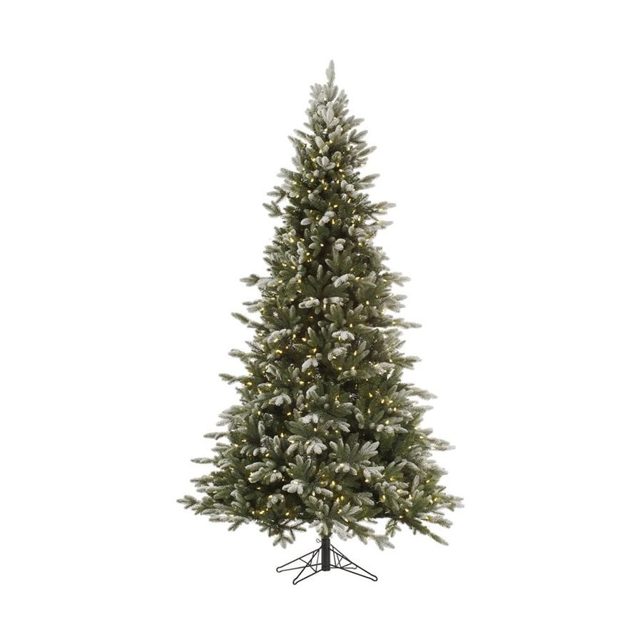 Vickerman 7.5-ft Pre-lit Balsam Fir Slim Artificial Christmas Tree with ...