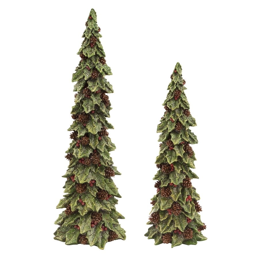 Melrose International Green/Brown/Red Tree Decoration at ...