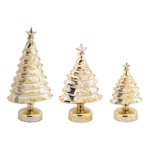 Melrose International Lighted Gold Tree Lamp (Set of 3) at Lowes.com