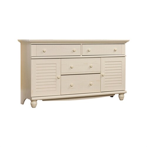 Sauder Harbor View Antiqued White 4Drawer Combo Dresser at